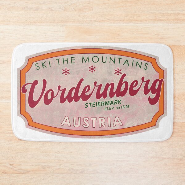 Item preview, Vordernberg, Austria, Steiermark, Ski, textured skiing badge designed and sold by Wanderful-roads.