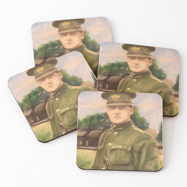 Item preview, Michael Collins Army Portrait 1916 Wall Art – Icon of Irish History designed and sold by ConorKeeganArt.