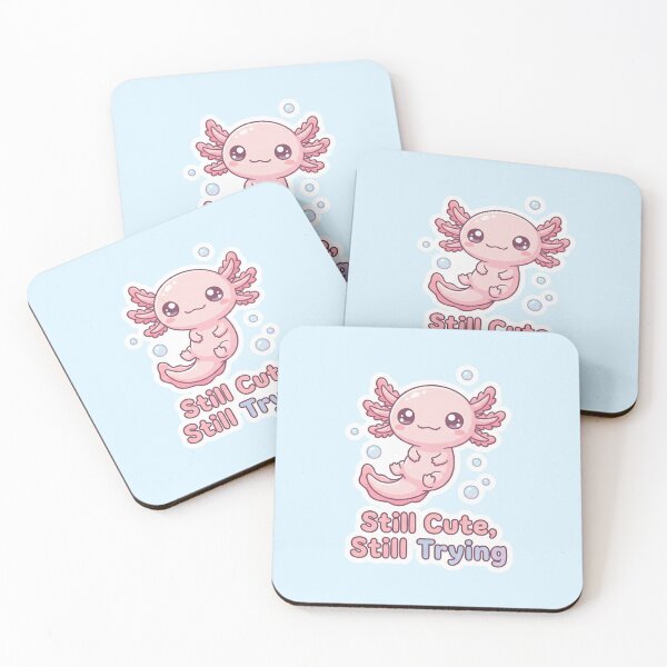 Item preview, : Cute Axolotl Illustration Gift – Gentle Motivational Art designed and sold by Nice Vibes Prints.