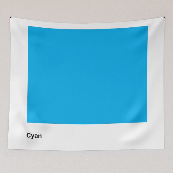 Item preview, Solid Colour Cyan with the word Cyan designed and sold by DavidMay.