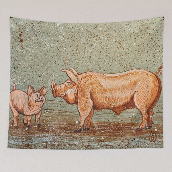 Item preview, Pigs playing in the mud  designed and sold by Matt Starr Fine Art .