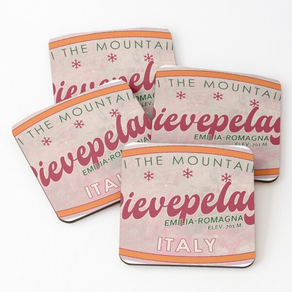 Item preview, Pievepelago, Italy, Emilia-Romagna, Ski, textured skiing badge designed and sold by Wanderful-roads.