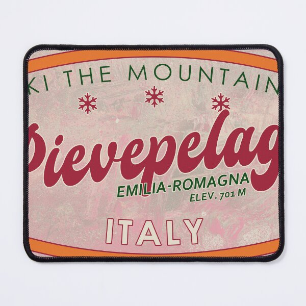 Item preview, Pievepelago, Italy, Emilia-Romagna, Ski, textured skiing badge designed and sold by Wanderful-roads.
