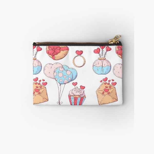 Item preview, Valentines Day Cute Icons Collection - Heart Bouquet Balloons Cupcake Gift Art Print designed and sold by DesignArtist.ia.