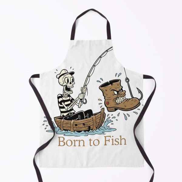 Item preview, Born To Fish Forced To Work - Funny Skeleton Fisherman designed and sold by STARLIGHTS.