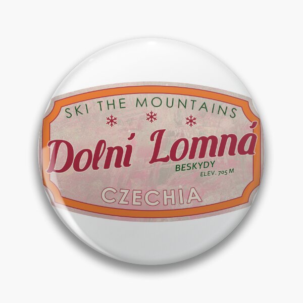 Item preview, Dolní Lomná, Czechia, Beskydy, Ski, textured skiing badge designed and sold by Wanderful-roads.