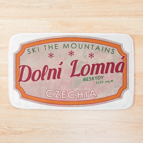 Item preview, Dolní Lomná, Czechia, Beskydy, Ski, textured skiing badge designed and sold by Wanderful-roads.