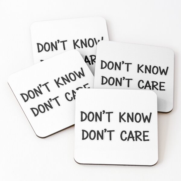 Item preview, Don’t Know, Don’t Care – Minimalist Attitude Design designed and sold by Fun-and-joy.