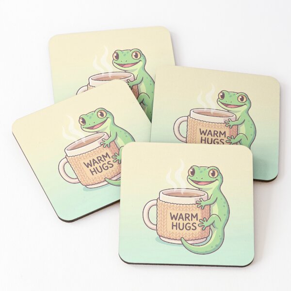 Item preview, Cute Gecko on Tea Mug – Calm Motivational Illustration  designed and sold by Nice Vibes Prints.