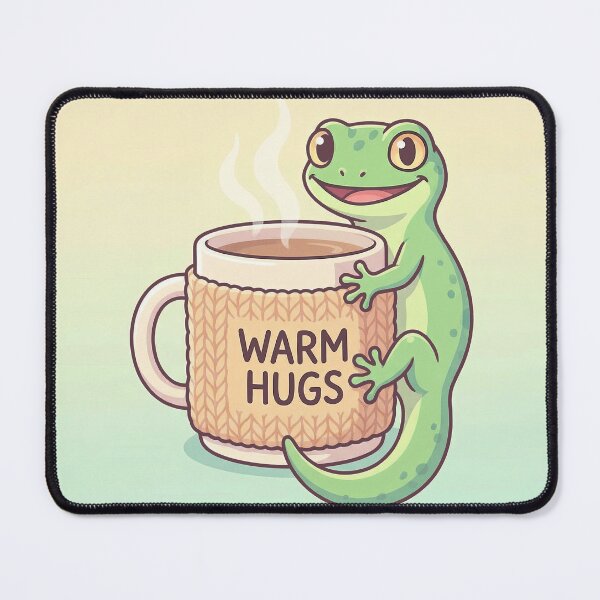 Item preview, Cute Gecko on Tea Mug – Calm Motivational Illustration  designed and sold by Nice Vibes Prints.