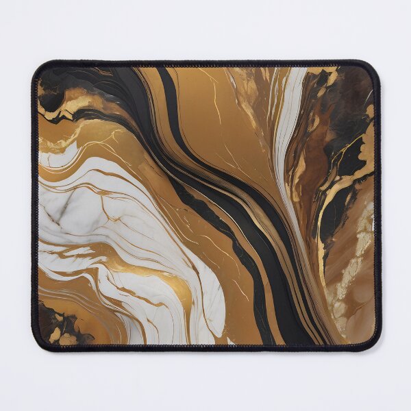 Item preview, Black and Gold Marble Background with Flowing Lines. designed and sold by MissYouONLY.