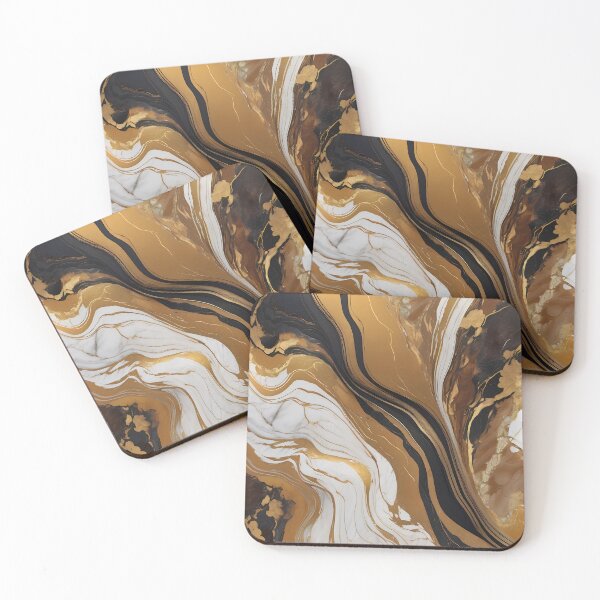 Item preview, Black and Gold Marble Background with Flowing Lines. designed and sold by MissYouONLY.
