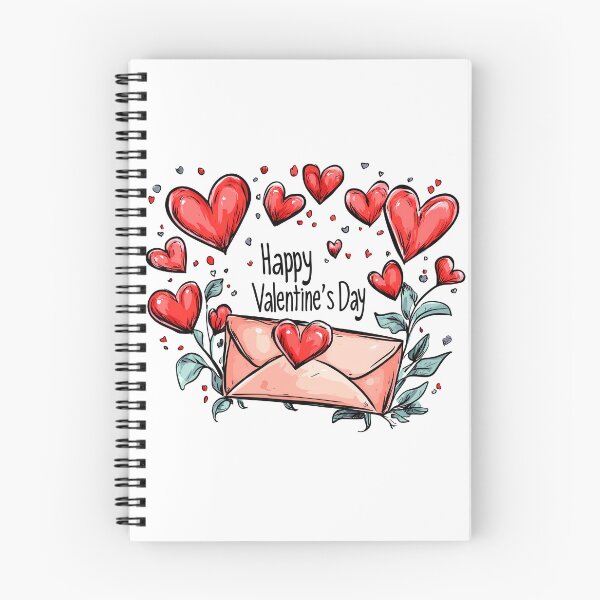 Item preview, Happy Valentine's Day Envelope Heart - Cute Sketchy Love Letter Art Print designed and sold by DesignArtist.ia.