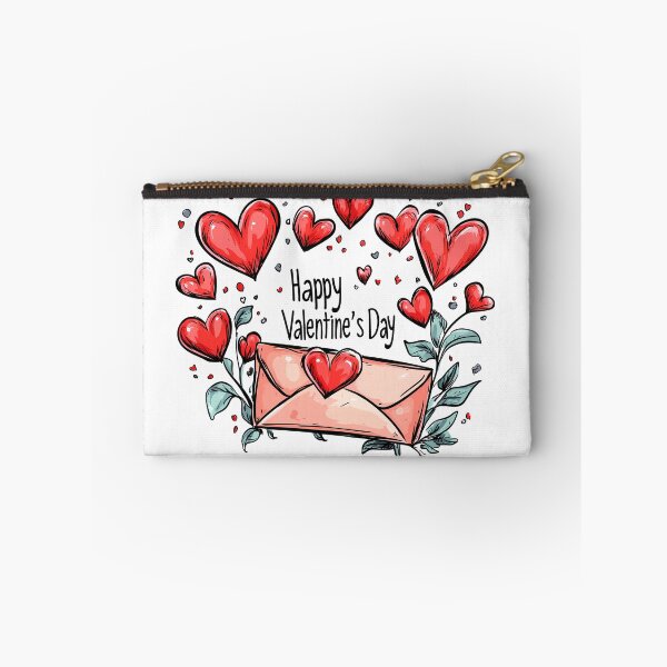 Item preview, Happy Valentine's Day Envelope Heart - Cute Sketchy Love Letter Art Print designed and sold by DesignArtist.ia.