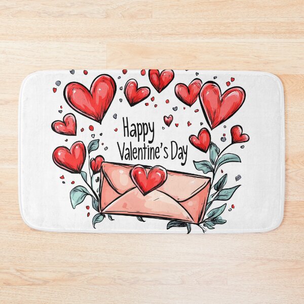 Item preview, Happy Valentine's Day Envelope Heart - Cute Sketchy Love Letter Art Print designed and sold by DesignArtist.ia.