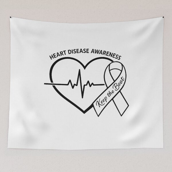 Item preview, Inspirational Keep The Beat Cardiology Awareness Art designed and sold by GridText.