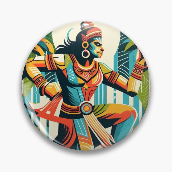 Item preview, Hanuman en pose dinámica designed and sold by ZOXOFO.