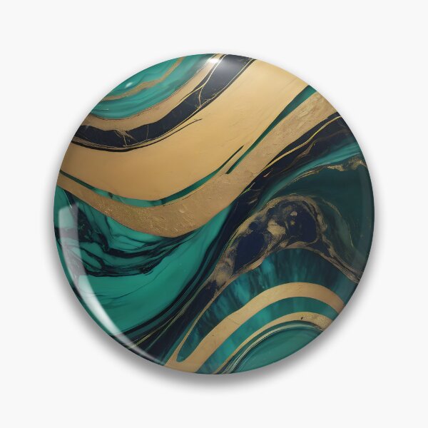 Item preview, Luxury Emerald Marble Fluid Background Design with Golden Highlights. designed and sold by MissYouONLY.