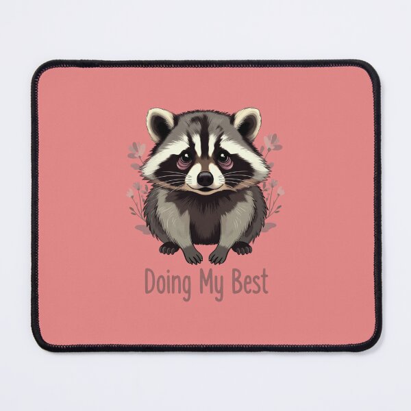 Item preview, Funny Raccoon Doing My Best Feminist Girl Power International Womens Day designed and sold by GrumpySableye.