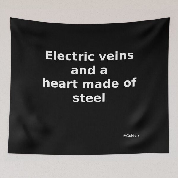 Item preview, Electric Veins Heart of Steel - Futuristic Aesthetic Minimalist W designed and sold by shy8.