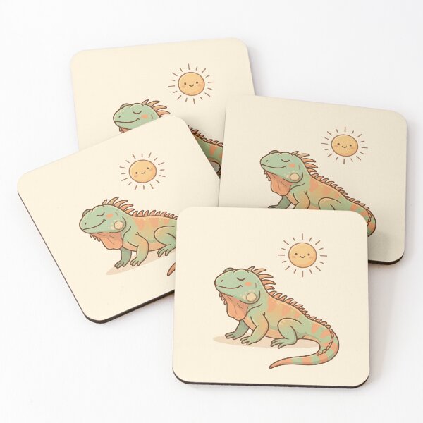 Item preview, Relaxing Iguana – Calm Motivational Illustration designed and sold by Nice Vibes Prints.