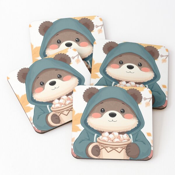 Item preview, Cozy Autumn Bear T-Shirt | Cute Bear with Marshmallow Cocoa Art Tee designed and sold by ArmaanArts.