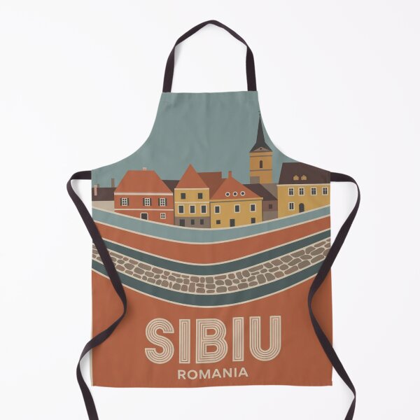 Item preview, Sibiu Romania City Layers Vintage Travel Poster designed and sold by Timeless Design.