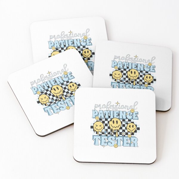 Item preview, Professional Patience Tester — Retro Melting Smiley Face Typography designed and sold by Colorful-Garden.