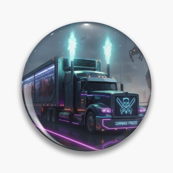 Item preview, Futuristic Butcher Transport - High-Tech Freezer Truck designed and sold by BounoWorld.