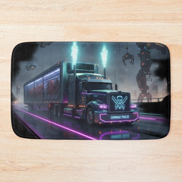 Item preview, Futuristic Butcher Transport - High-Tech Freezer Truck designed and sold by BounoWorld.