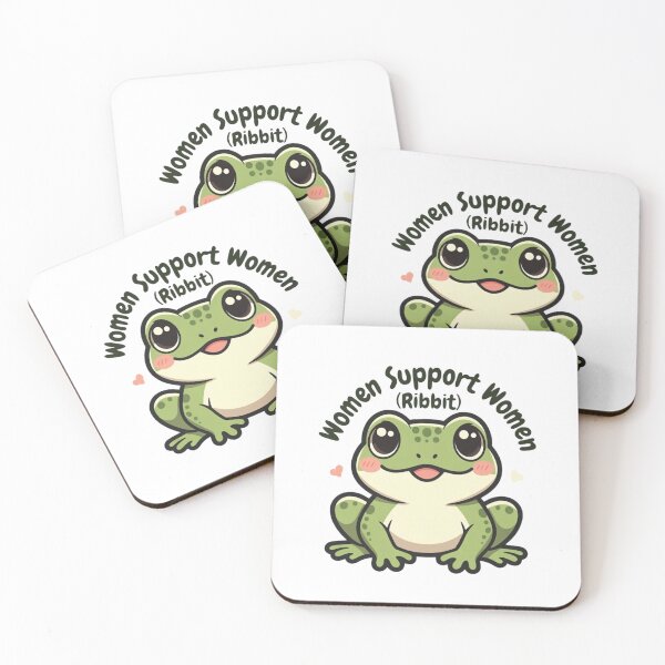 Item preview, Women Support Women Ribbit Frog Cute Girl Power International Womens Day designed and sold by GrumpySableye.