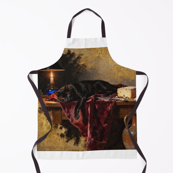 Item preview, Black Cat Midnight Feast - Baroque Oil Portrait designed and sold by PictorialWhimsy.