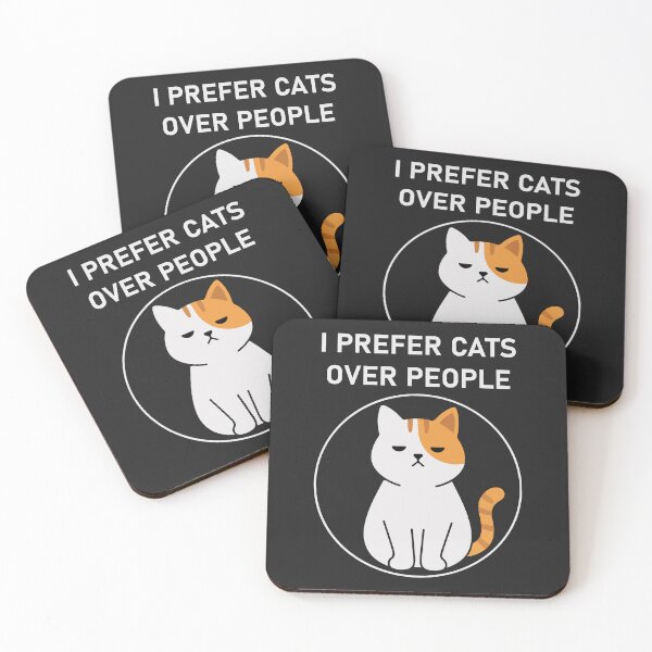 Item preview, I Prefer Cats Over People T-Shirt  Funny Cat Lover Humor Design designed and sold by Design-Pro-21.