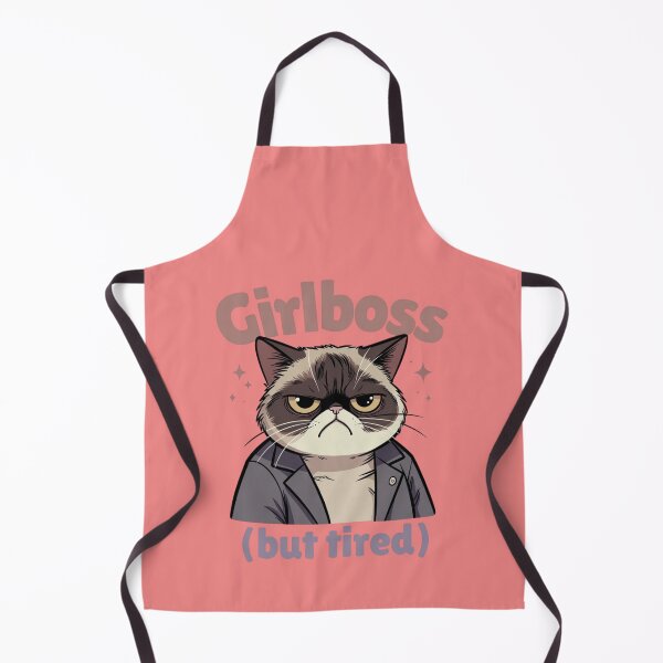 Item preview, Girlboss But Tired Funny Cat Feminist International Womens Day designed and sold by GrumpySableye.