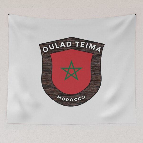 Item preview, Oulad Teima Morocco | Flag Shield Travel Emblem designed and sold by World Designs.