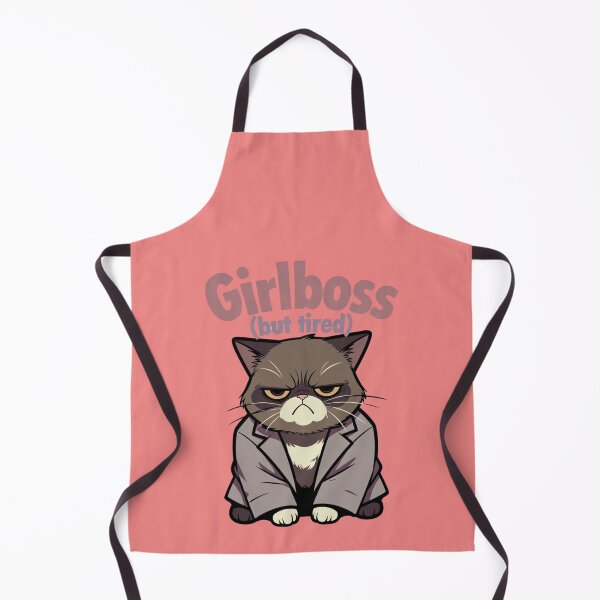 Item preview, Girlboss But Tired Funny Cat Feminist International Women's Day Gift designed and sold by GrumpySableye.
