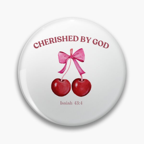 Item preview, Cherished by God – Isaiah 43:4 Christian Cherry Bow Design designed and sold by DVever7.