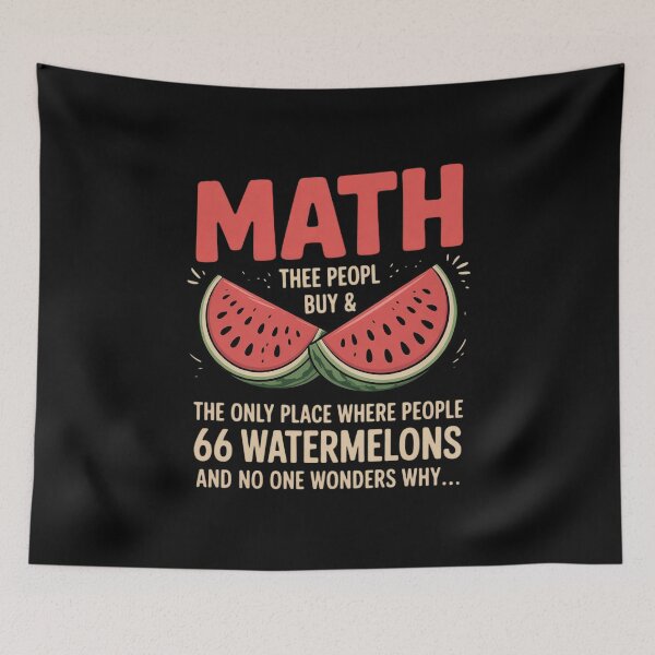 Item preview, Math And Watermelons Mathematics Calculation Numbers designed and sold by MarkLeedsArt.