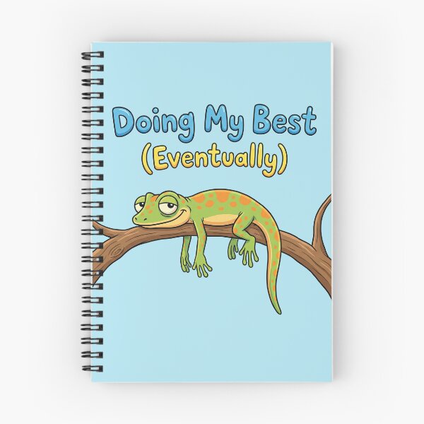 Item preview, Relaxed Lizard Illustration – Gentle Motivation for Everyday Life designed and sold by Nice Vibes Prints.