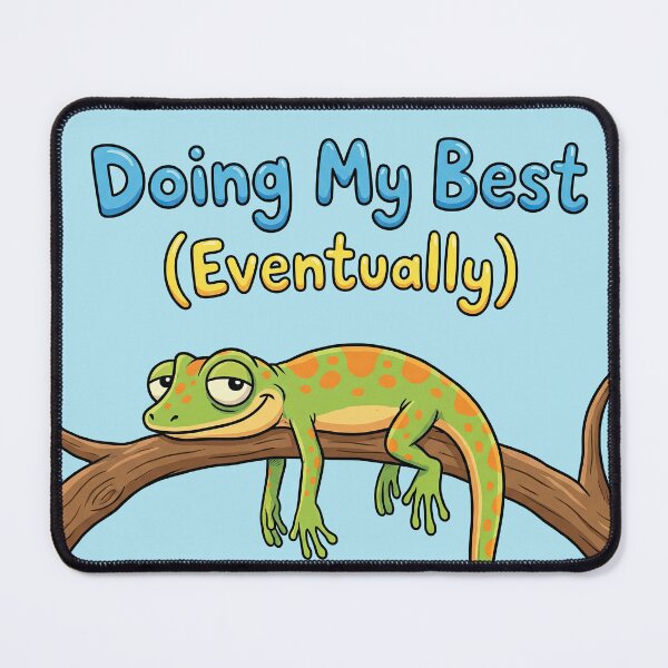 Item preview, Relaxed Lizard Illustration – Gentle Motivation for Everyday Life designed and sold by Nice Vibes Prints.
