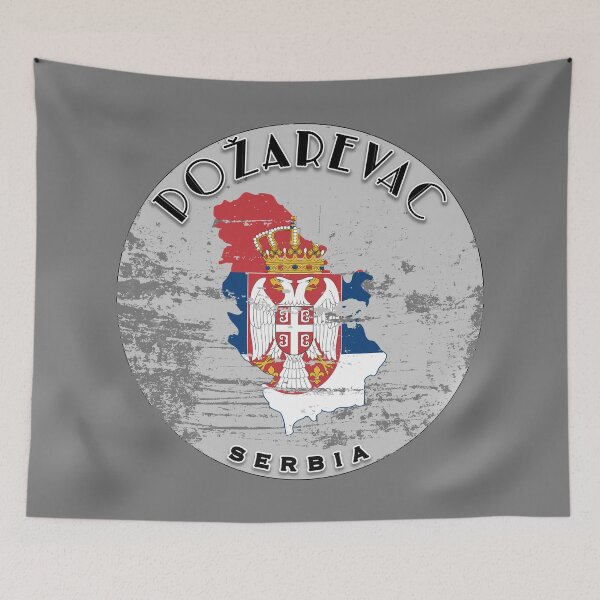 Item preview, Požarevac Serbia Flag Worn  designed and sold by World Designs.