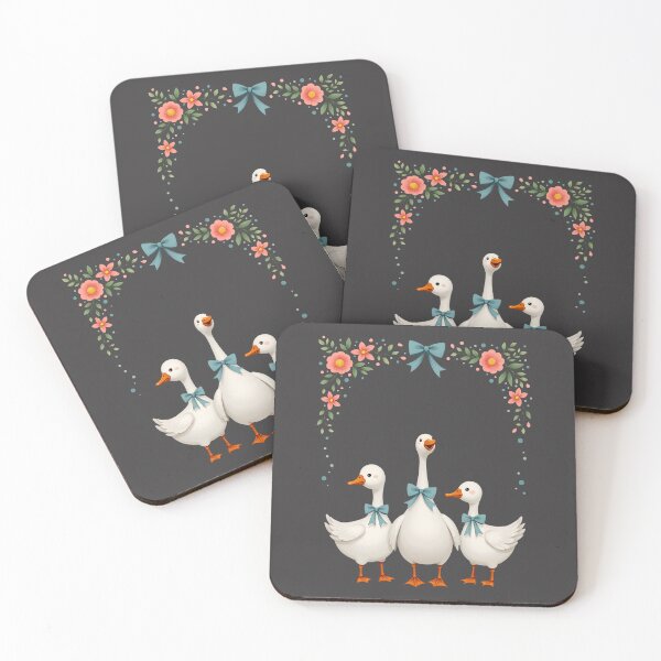Item preview, Cute Goose Family Floral Design designed and sold by PrintandJoy.