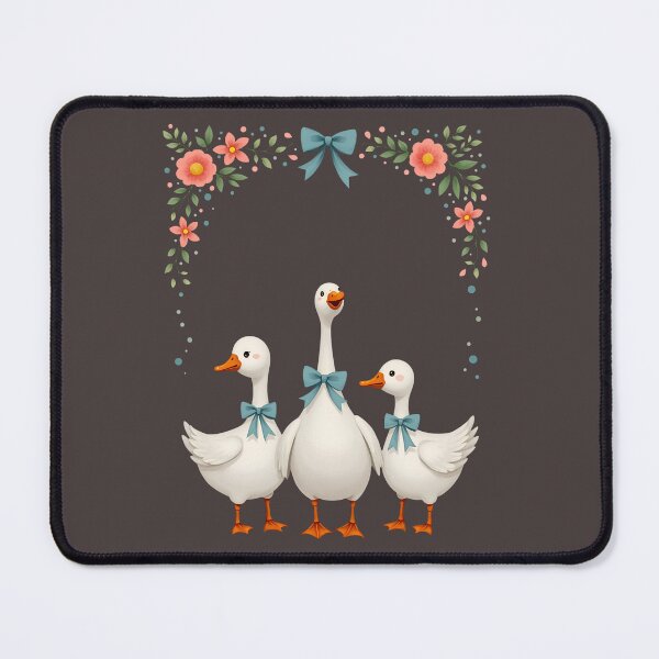 Item preview, Cute Goose Family Floral Design designed and sold by PrintandJoy.