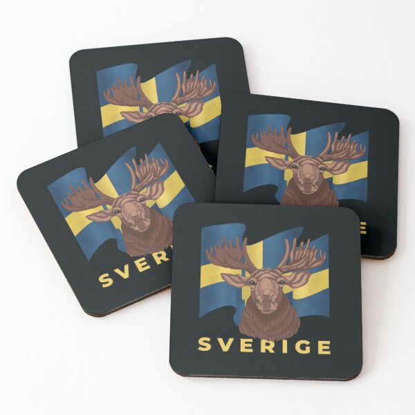Item preview, Sverige Sweden Moose Flag designed and sold by PolaMaku.