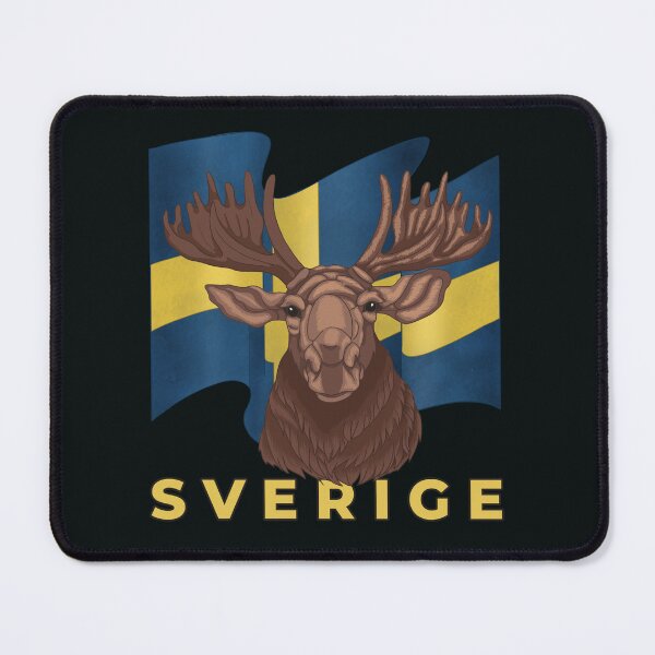 Item preview, Sverige Sweden Moose Flag designed and sold by PolaMaku.