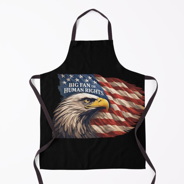 Item preview, Big Fan of Human Rights – Retro American Eagle Patriotic Illustration designed and sold by Tomasz Siennicki.