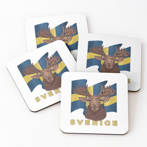 Item preview, Sverige Sweden Moose Flag designed and sold by PolaMaku.