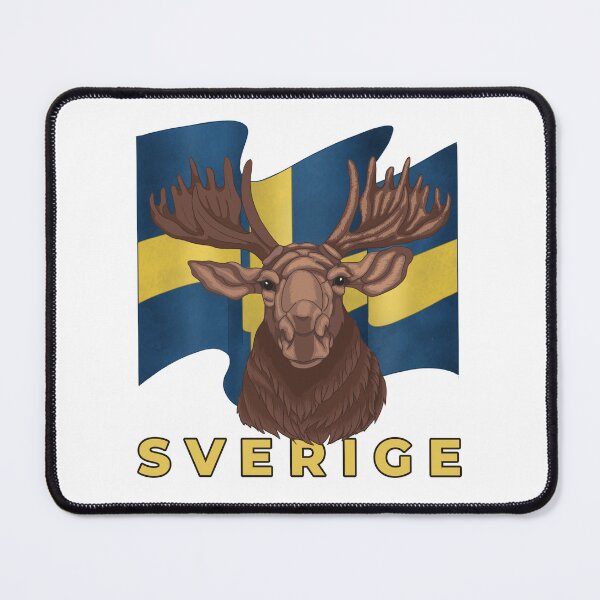 Item preview, Sverige Sweden Moose Flag designed and sold by PolaMaku.