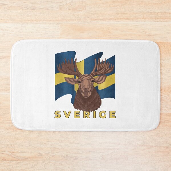 Item preview, Sverige Sweden Moose Flag designed and sold by PolaMaku.