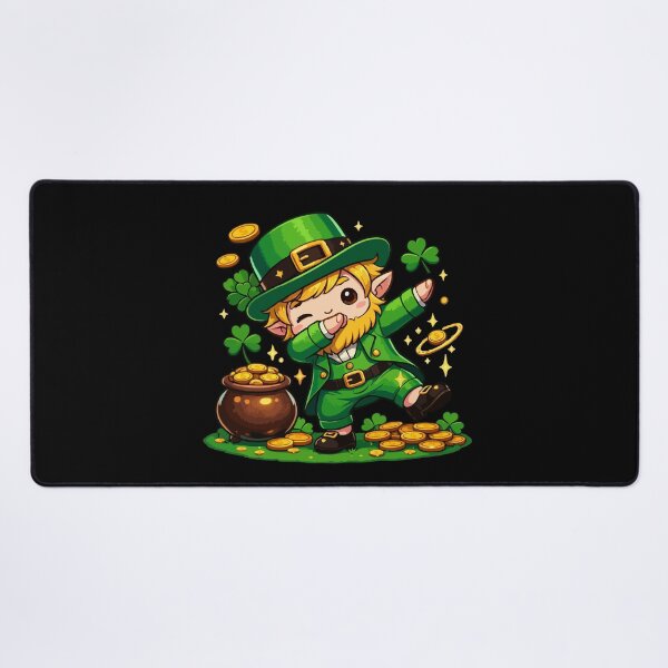 Item preview, Cute Dabbing Leprechaun with Pot of Gold | Funny St Patrick’s Day Irish Cartoon Art designed and sold by BrainBubbleArt.